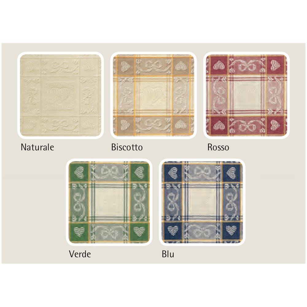 Tovaglia Salotto Cucina Jacquard Modello Dama Made In Italy 150x220 Blu - Foto 1