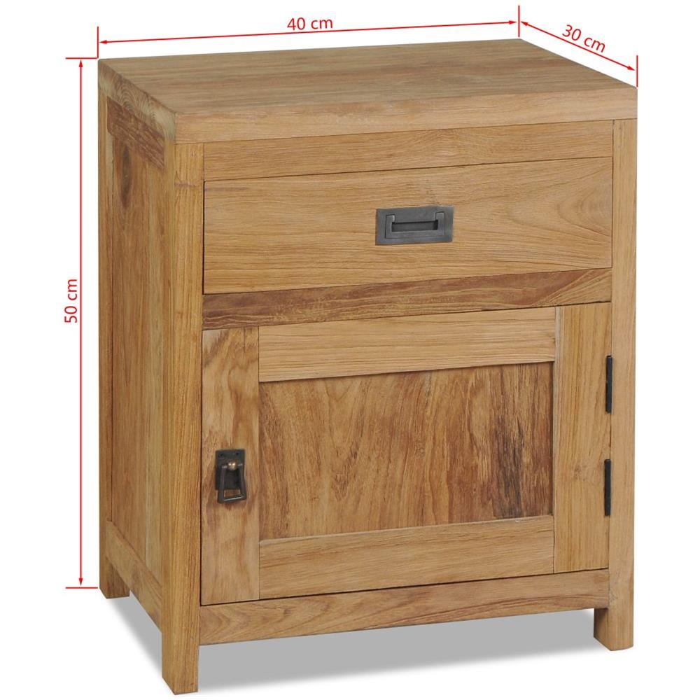 Comodino In Legno Massello Di Teak 40x30x50 Cm - Foto 7