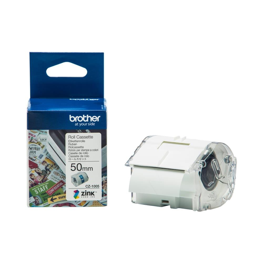 CZ1005 Nastro a Lunghezza Continua Originale, Larghezza di 50 mm, per Stampante di Etichette a Colori VC-500W - Foto 2