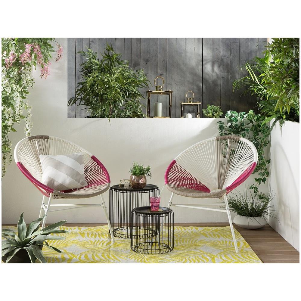 Sedia Stil Spaghetti Bianco Beige Rosa Acapulco - Foto 2