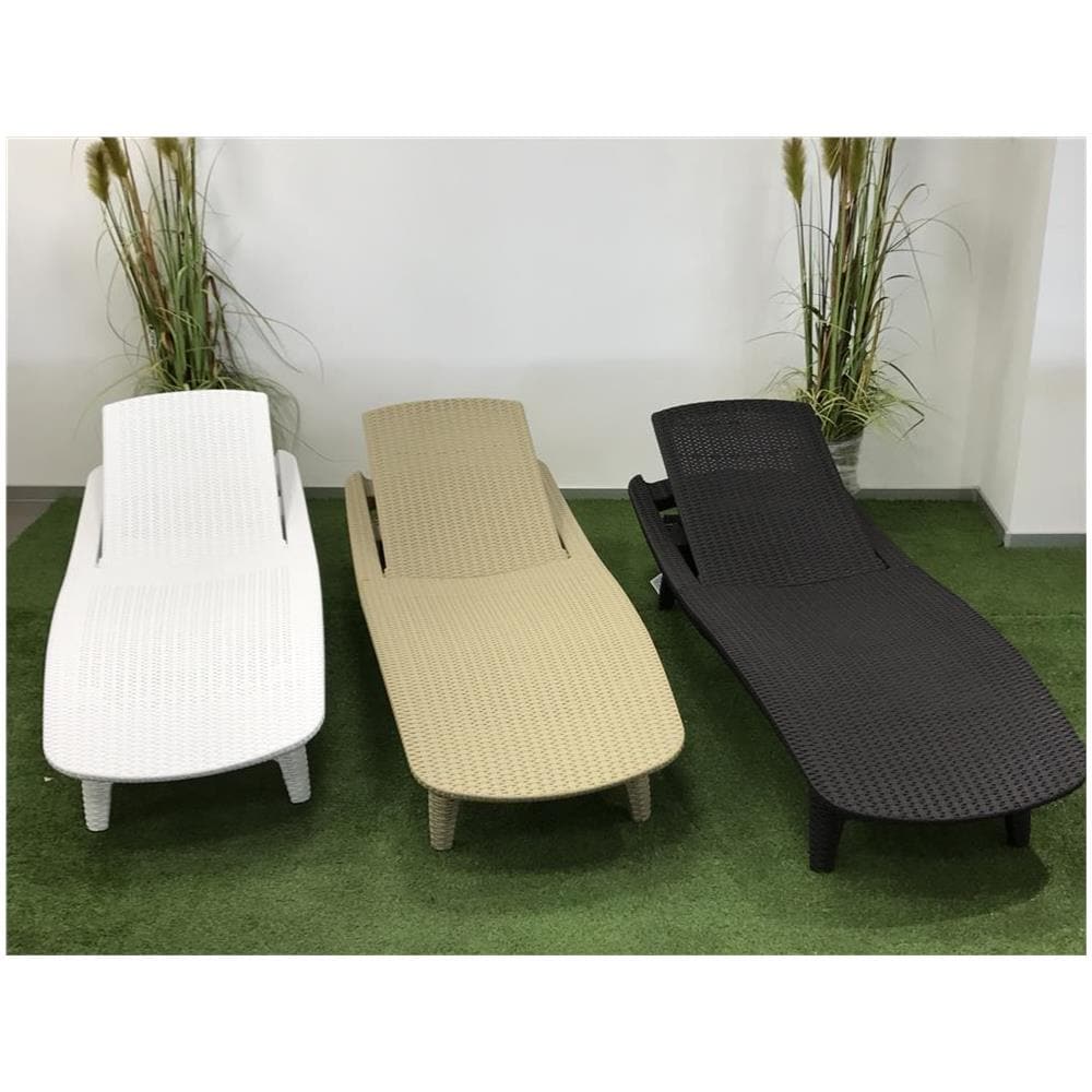 Lettino Pacific In Resina Marrone - Foto 1