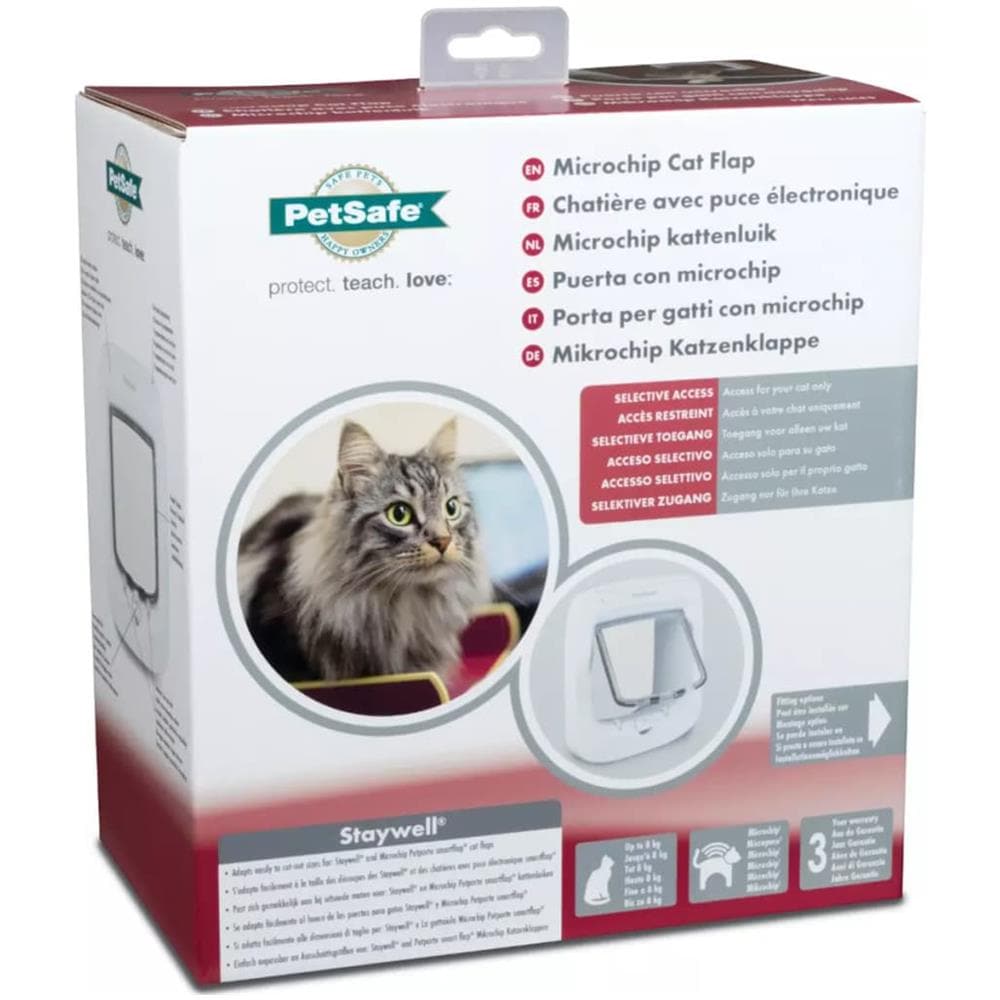 Porta Basculante per Gatto con Microchip Bianco PPA19-16145 - Foto 9