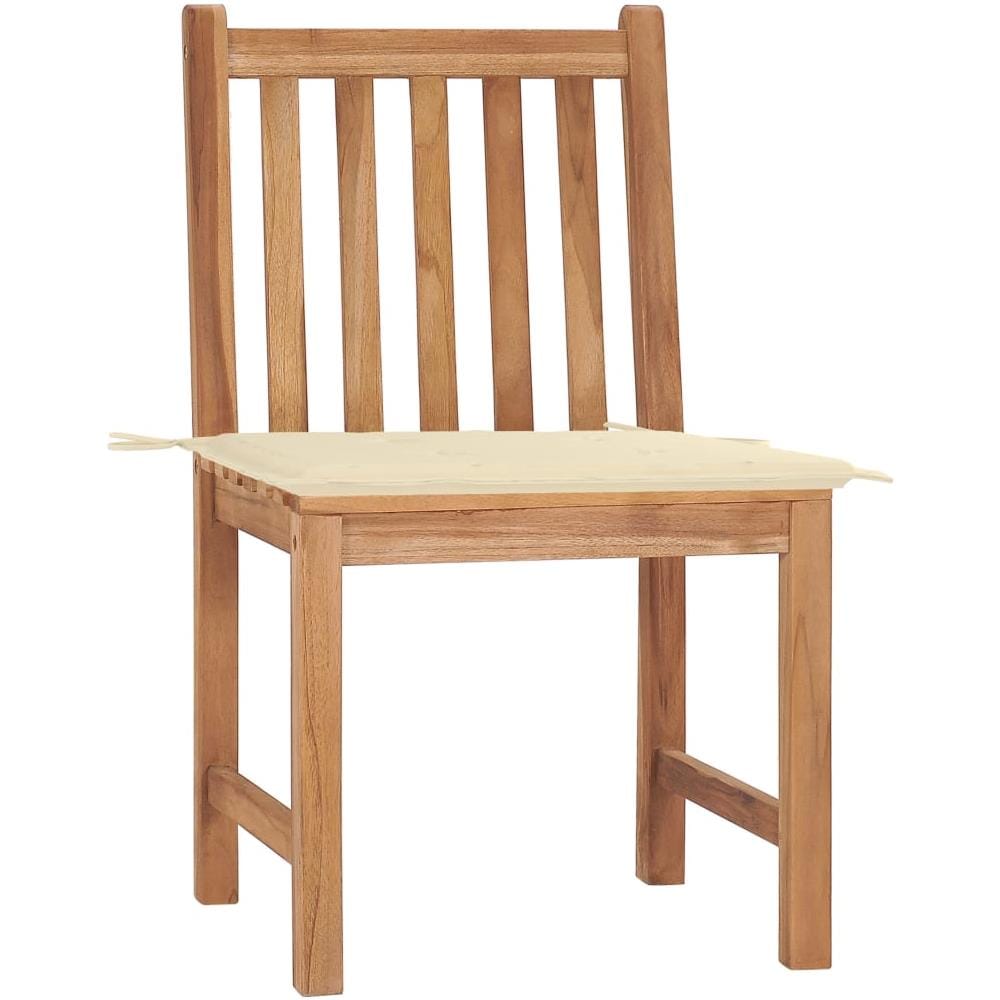 Sedie Da Giardino 2 Pz Con Cuscini In Legno Massello Di Teak - Foto 2