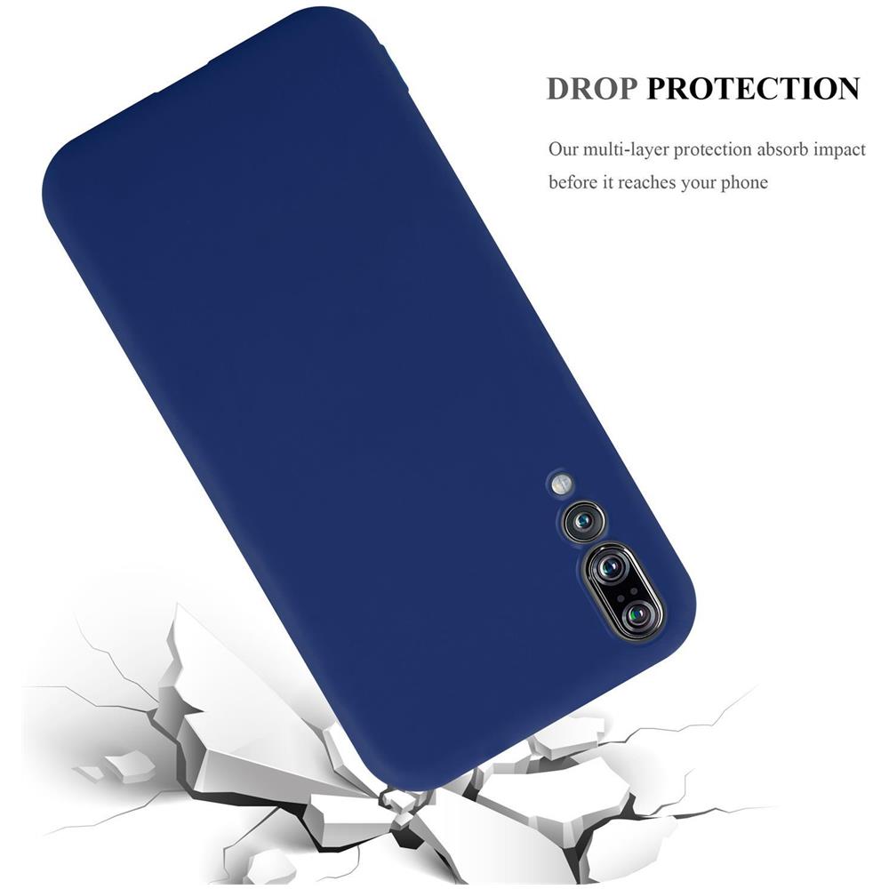 Custodia Compatibile Con Huawei P20 Pro In Candy Blu Scuro - Coperchio Protettivo In Silicone Tpu Flessibile - Foto 8