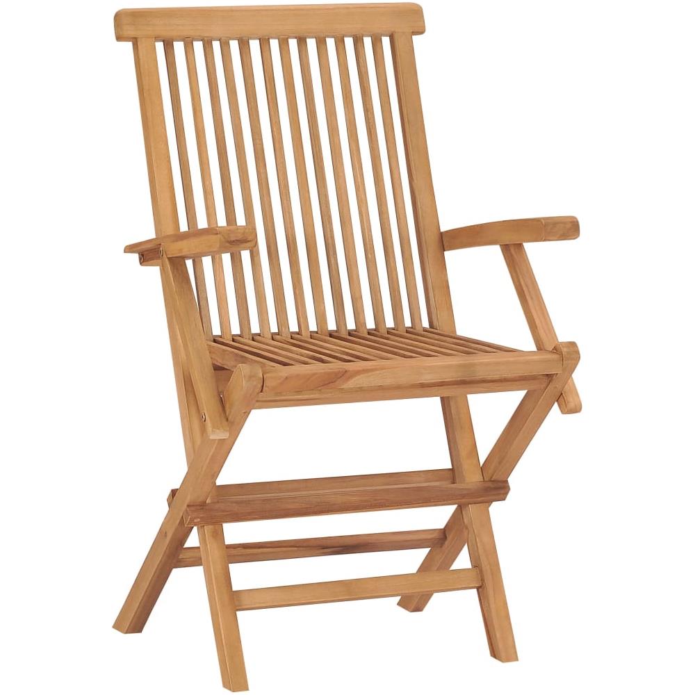 Set Da Pranzo Pieghevole Per Esterni 5pz Legno Massello Di Teak - Foto 7