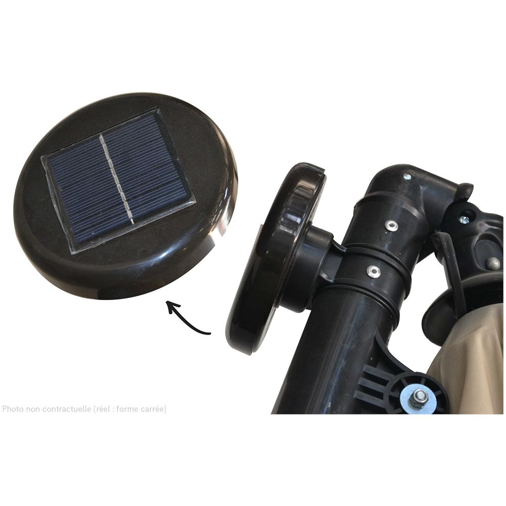 Solenzara Ombrellone Decentrato Con Led Ecru 3 X 3 M - Foto 2