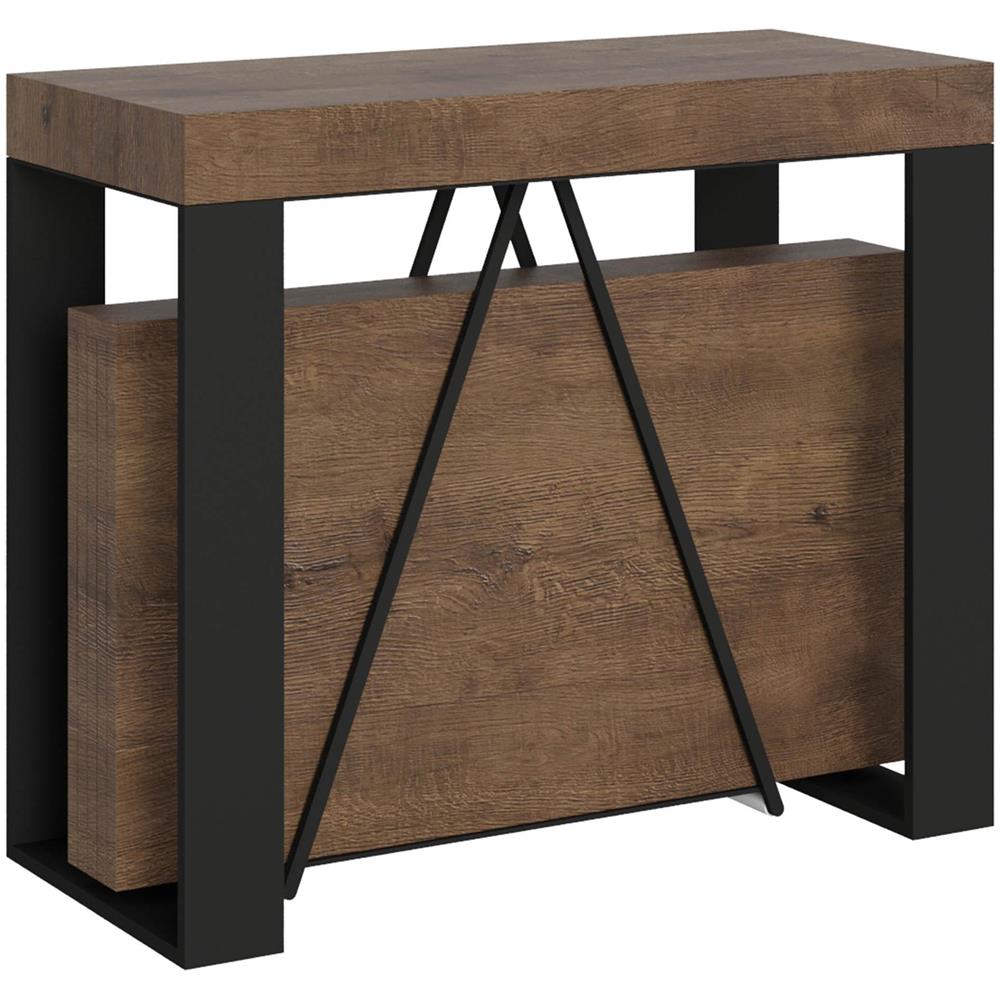 Consolle allungabile 90x40/300cm Zamat noce telaio antracite - Foto 1