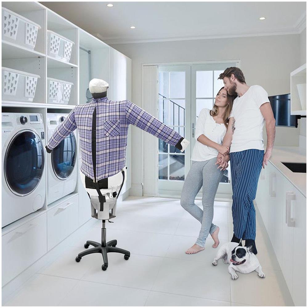 EOLO StiraCamicie Pantaloni SA06 SP ECO INOX V6 Stirasciuga Stiratore Verticale Stira Facile Asciuga Aria Calda Ferro Stiro Manichino Professionale 3 Programmi Made in Italy Garanzia 5 Anni Efficienza A++ - Foto 2