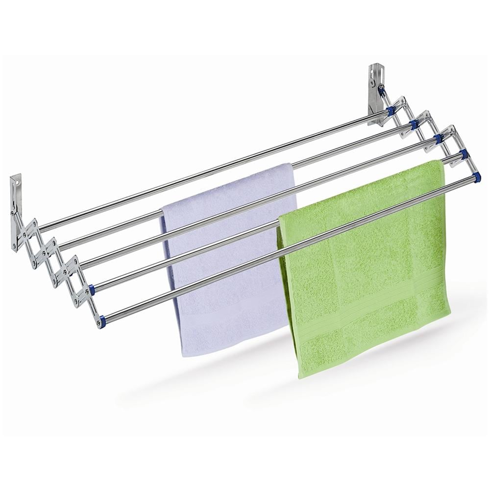 Stendibiancheria A Soffietto Casabriko - 100 Cm In Alluminio E Nylon | Per Bagno, Balcone O Terrazzo - Foto 4