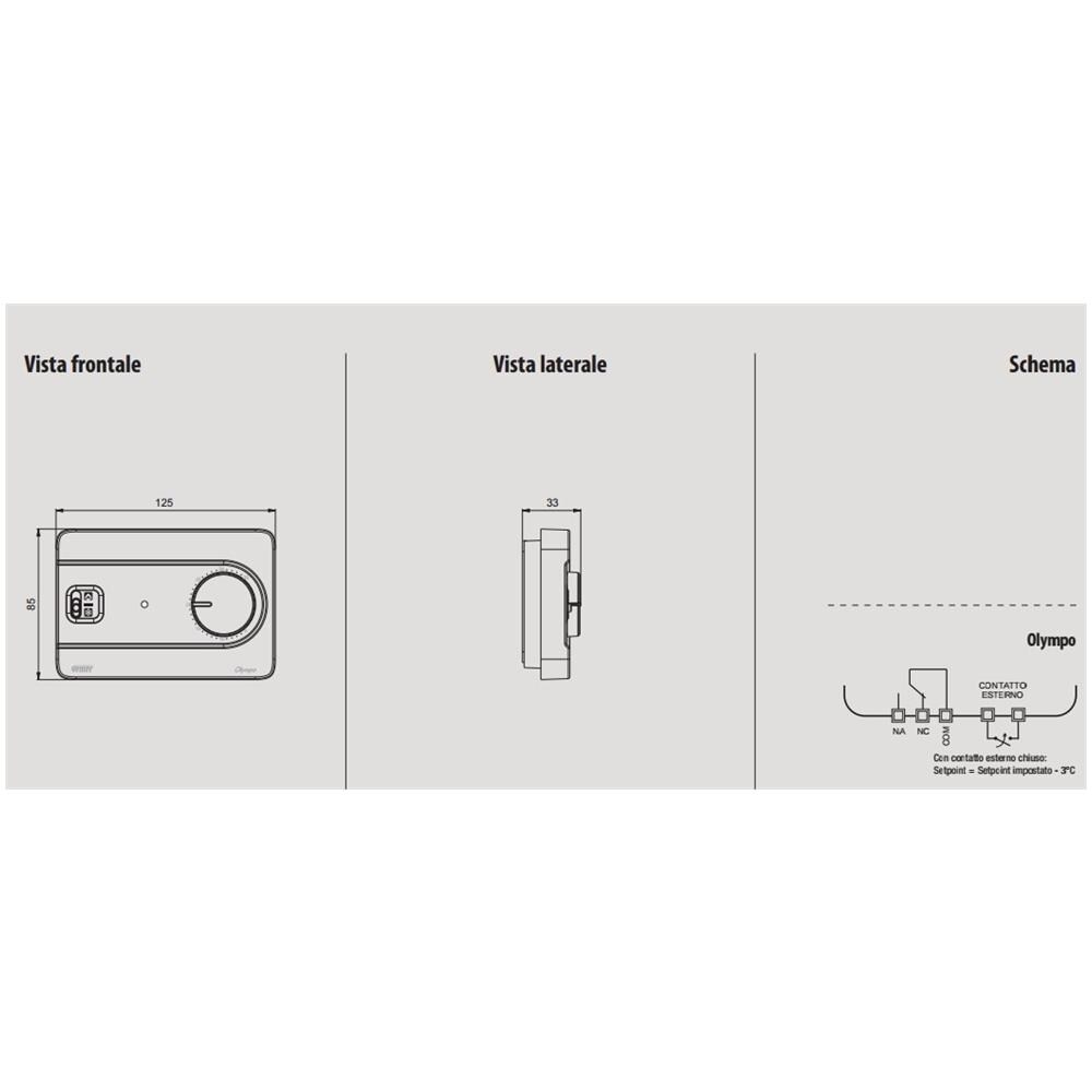 Termostato da parete OLYMPO NERO - Foto 2