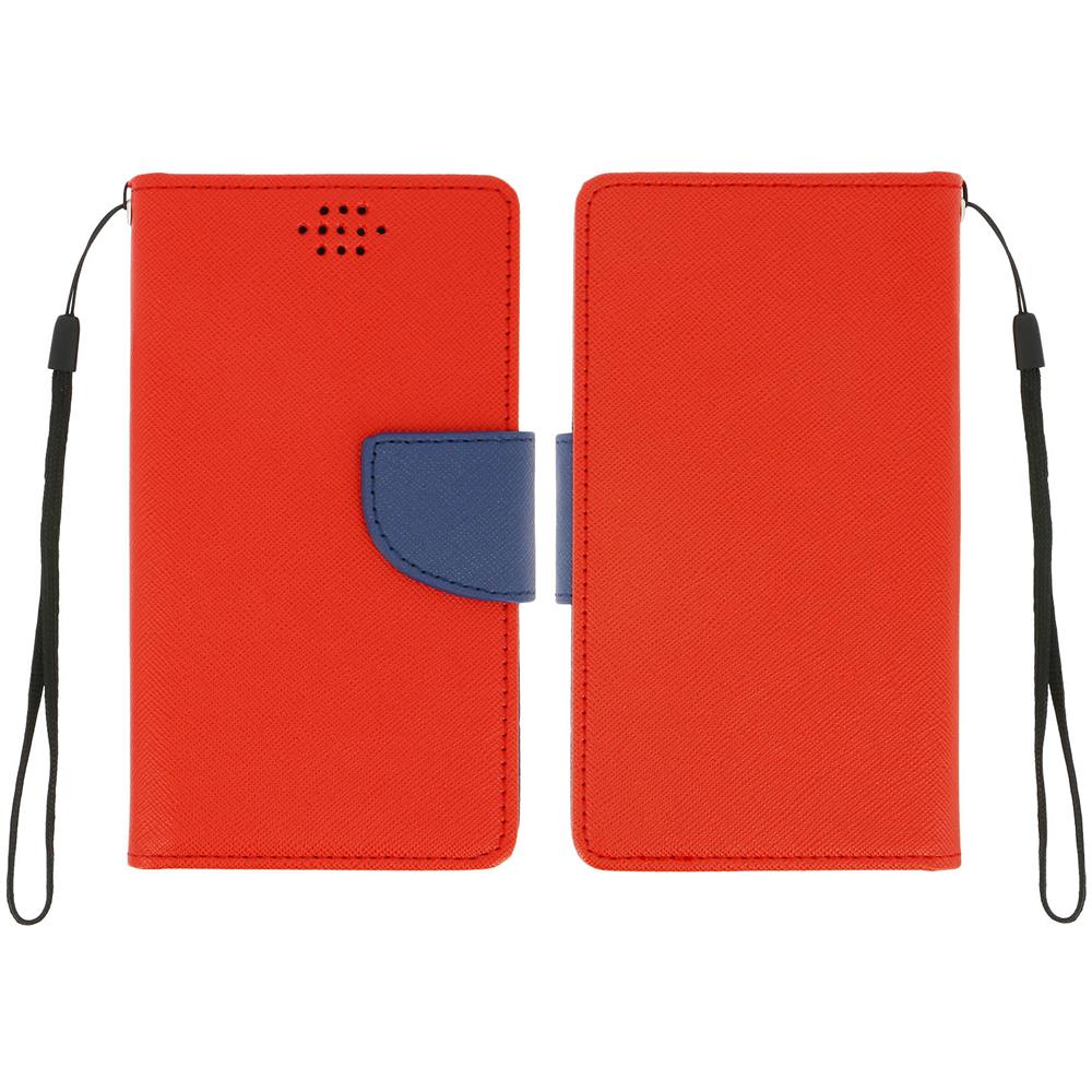 Custodia Portafoglio Fancy Style Per Smartphone Taglia Xxl - Rossa - Foto 1