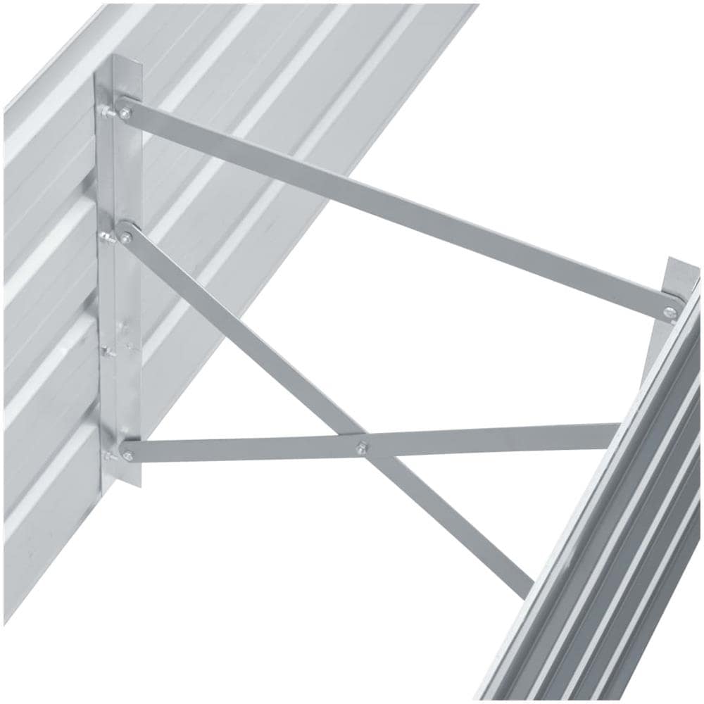 Fioriera Per Giardino In Acciaio Zincato 160x40x45 Cm Grigio - Foto 2