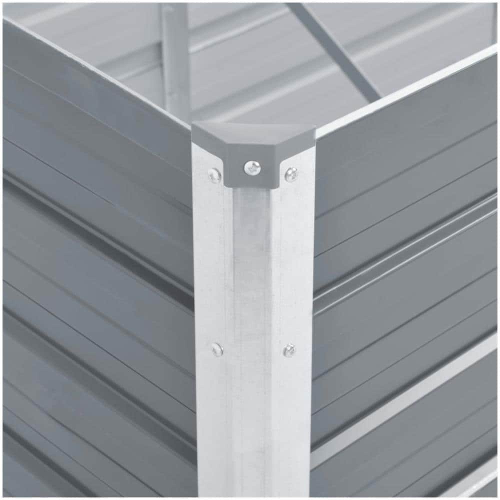 Fioriera Per Giardino In Acciaio Zincato 160x40x45 Cm Grigio - Foto 7