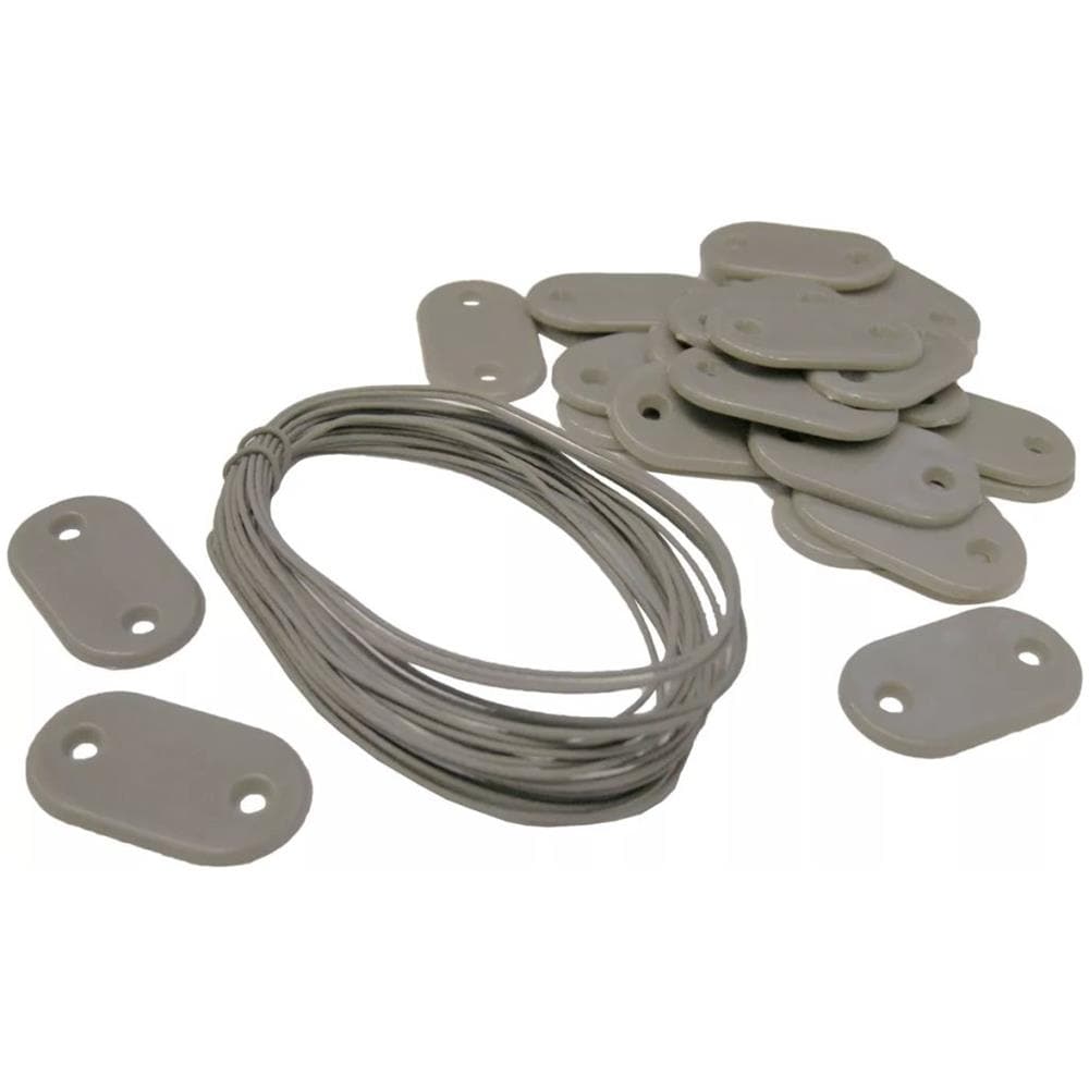 Set Di Fissaggio Per Recinzioni 27pz Da Giardino Grigio 6050396 - Foto 1