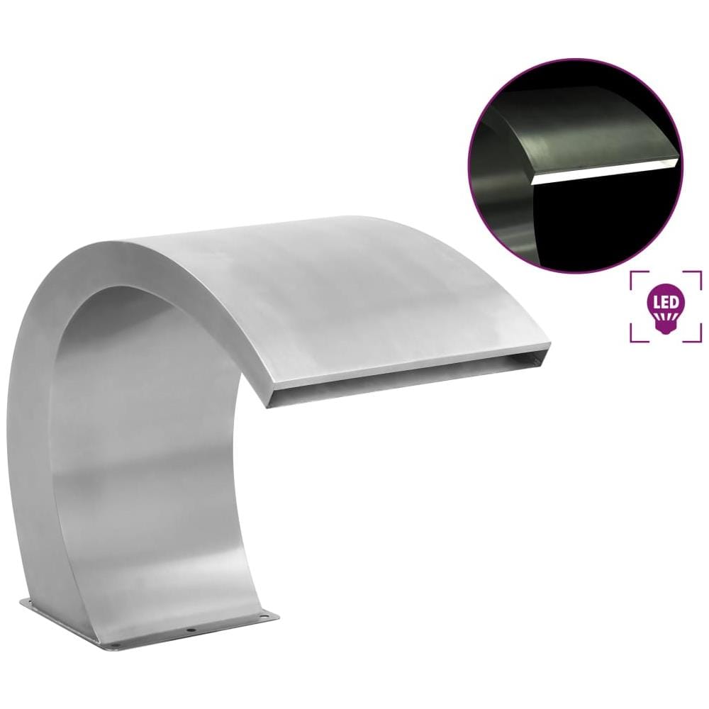 Fontana per Piscina con LED in Acciaio Inox 30x60x45 cm - Foto 1