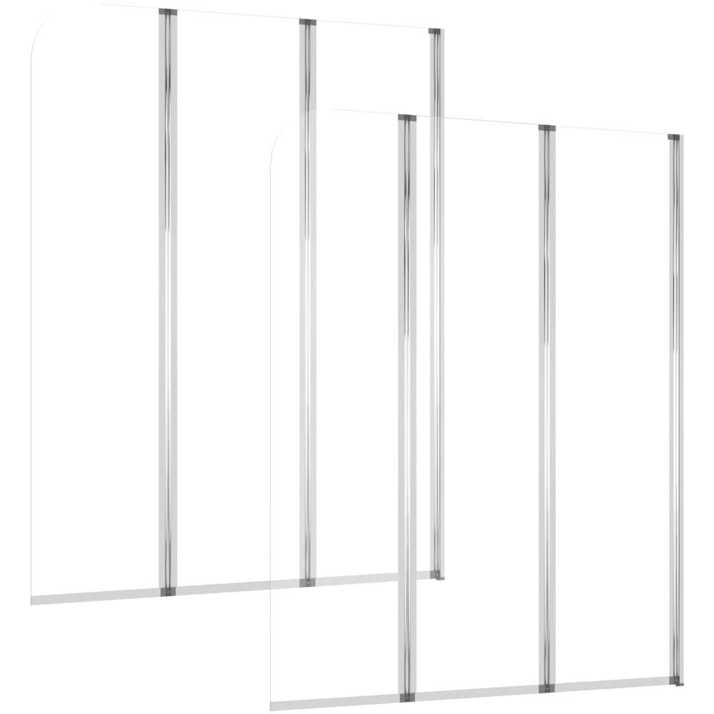 Cabine da Bagno 2 pz 104x130 cm in Vetro Temperato Trasparente - Foto 1