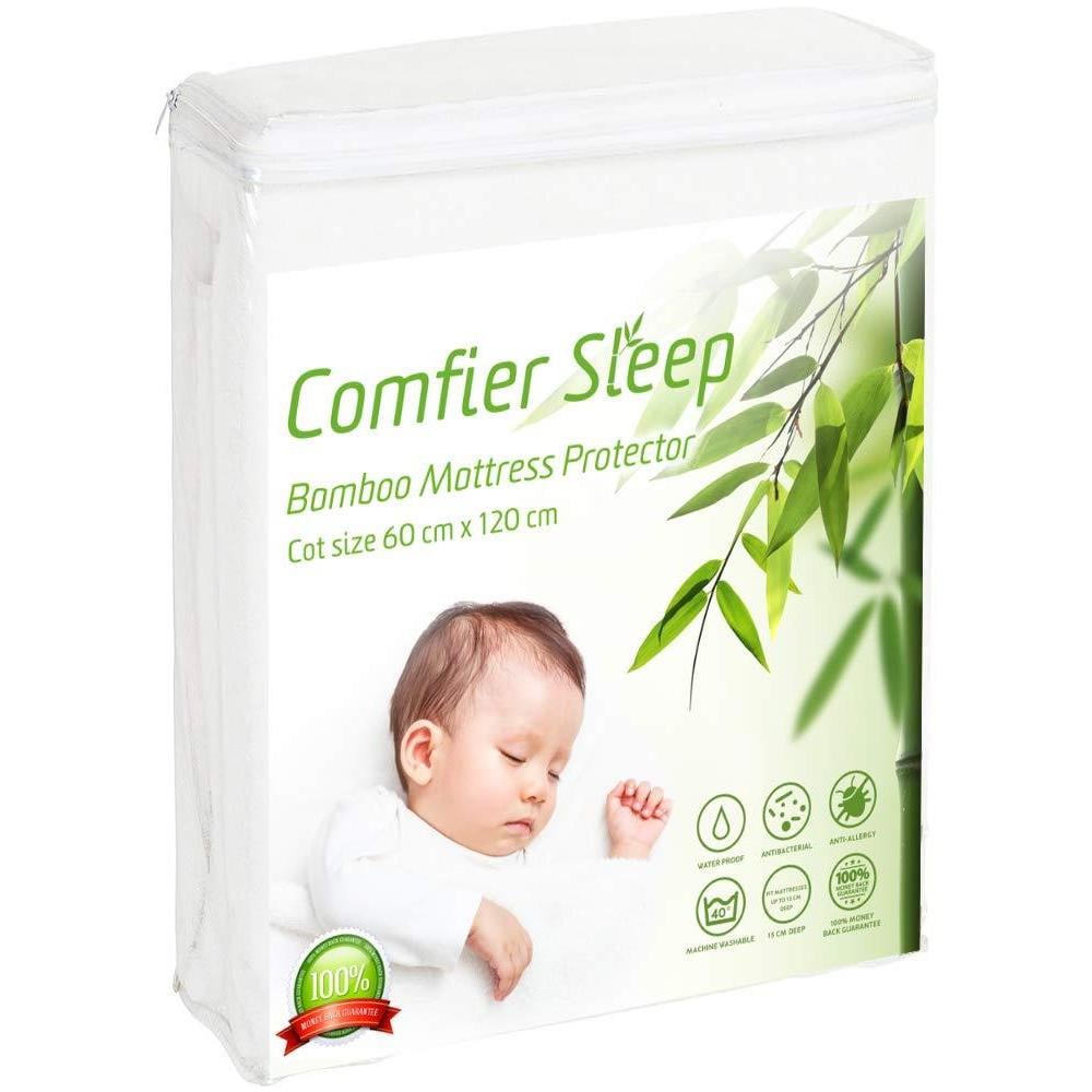 Impermeabile Protettore Di Bamb Materasso Impermeabile Di Bamb Molle Eccellente Per Culla Letto (60x120cm) Traspirante E Non Rumorosa Anti Batterica E Completamente Attrezzato - Dimensioni Culla - Foto 1