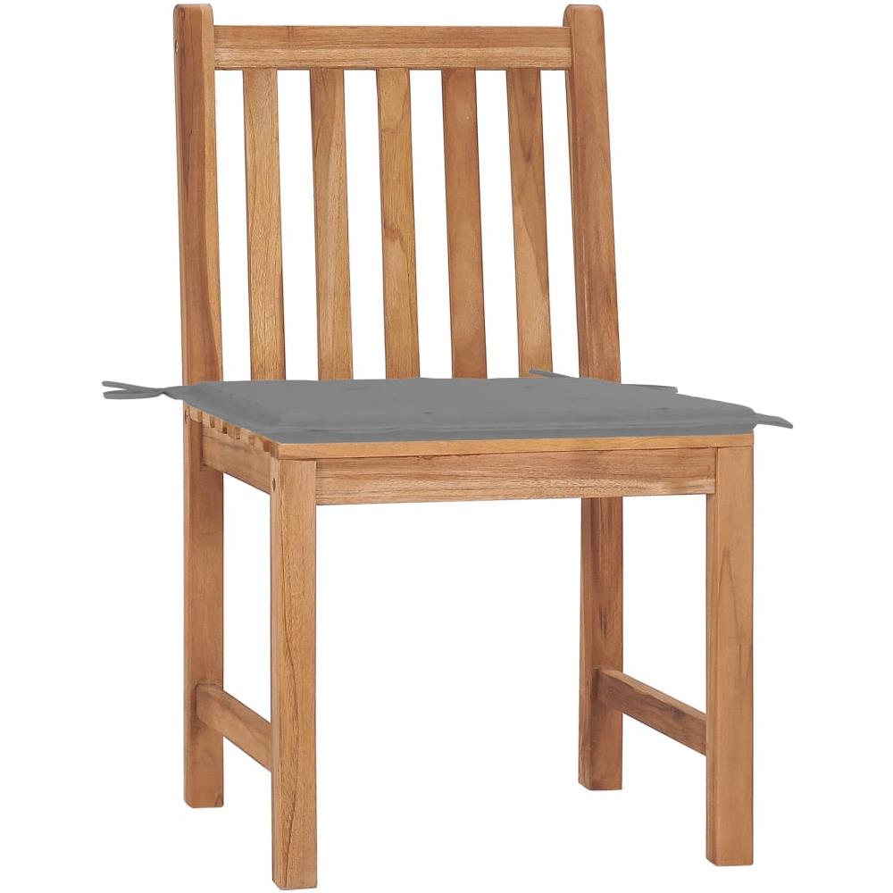 Sedie Da Giardino 2 Pz Con Cuscini In Legno Massello Di Teak - Foto 2