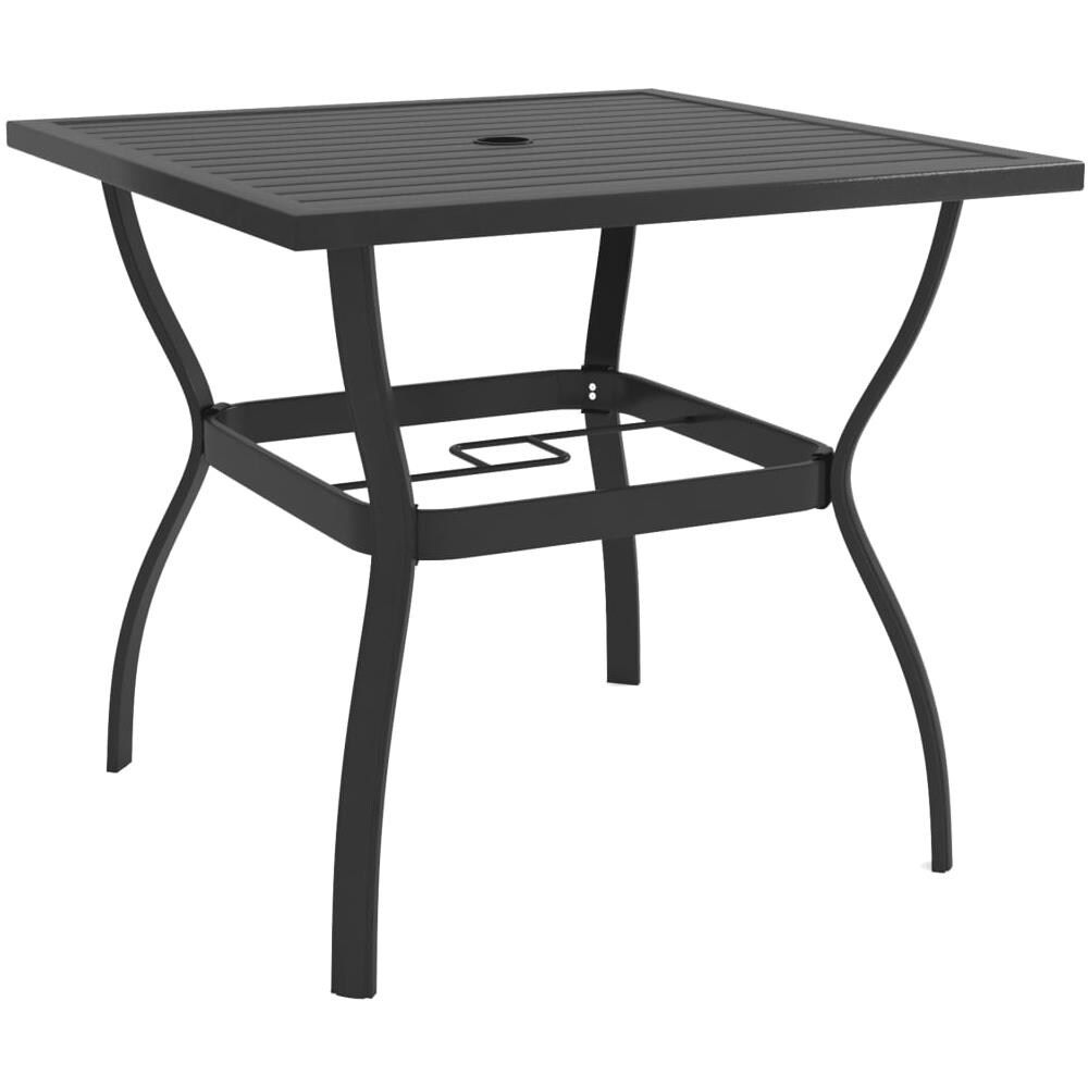 Tavolo Da Giardino Antracite 81,5x81,5x72 Cm In Acciaio - Foto 1