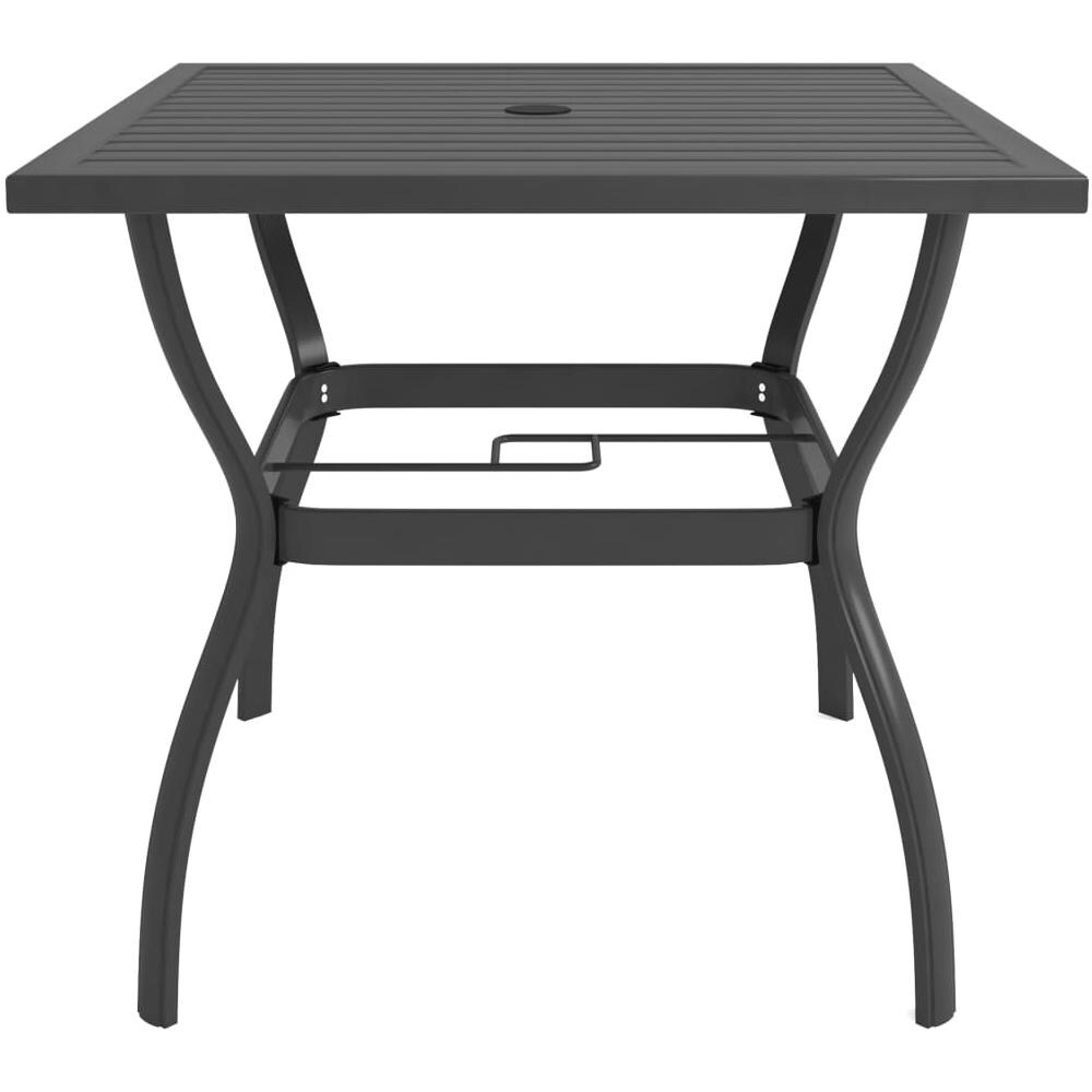Tavolo Da Giardino Antracite 81,5x81,5x72 Cm In Acciaio - Foto 2
