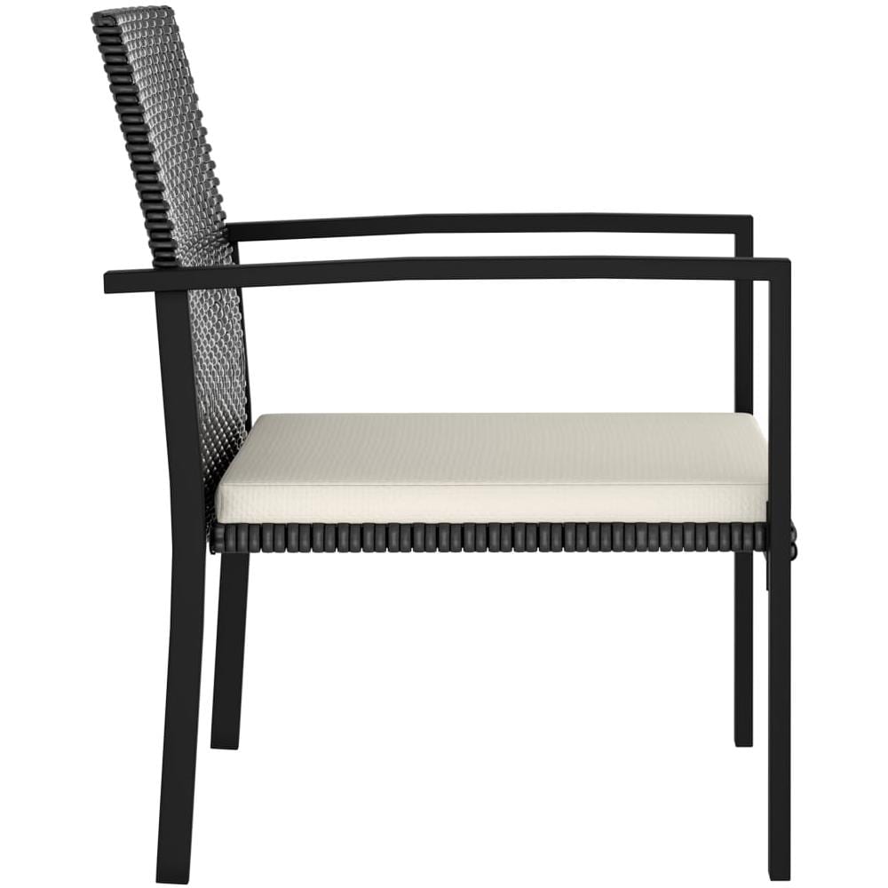 Sedie da Pranzo per Giardino 2 pz in Polyrattan Nero - Foto 2