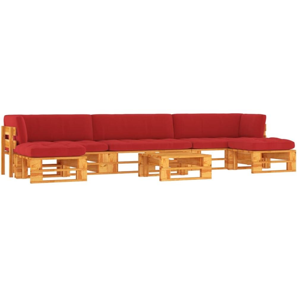 Set Divani su Pallet 6 pz Marrone Miele in Pino Impregnato - Foto 1