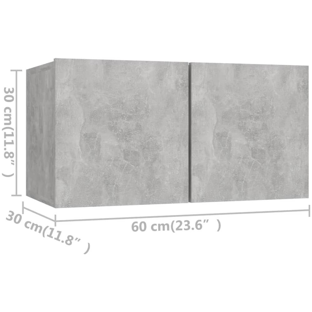 Mobili Porta TV 8 pz Grigio Cemento in Legno Multistrato - Foto 2