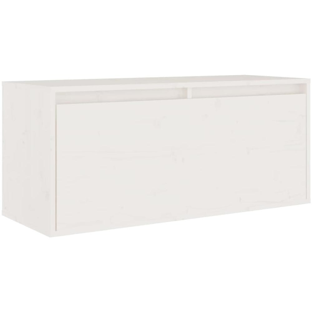 Mobili Porta Tv 4 Pz Bianchi In Legno Massello Di Pino - Foto 10