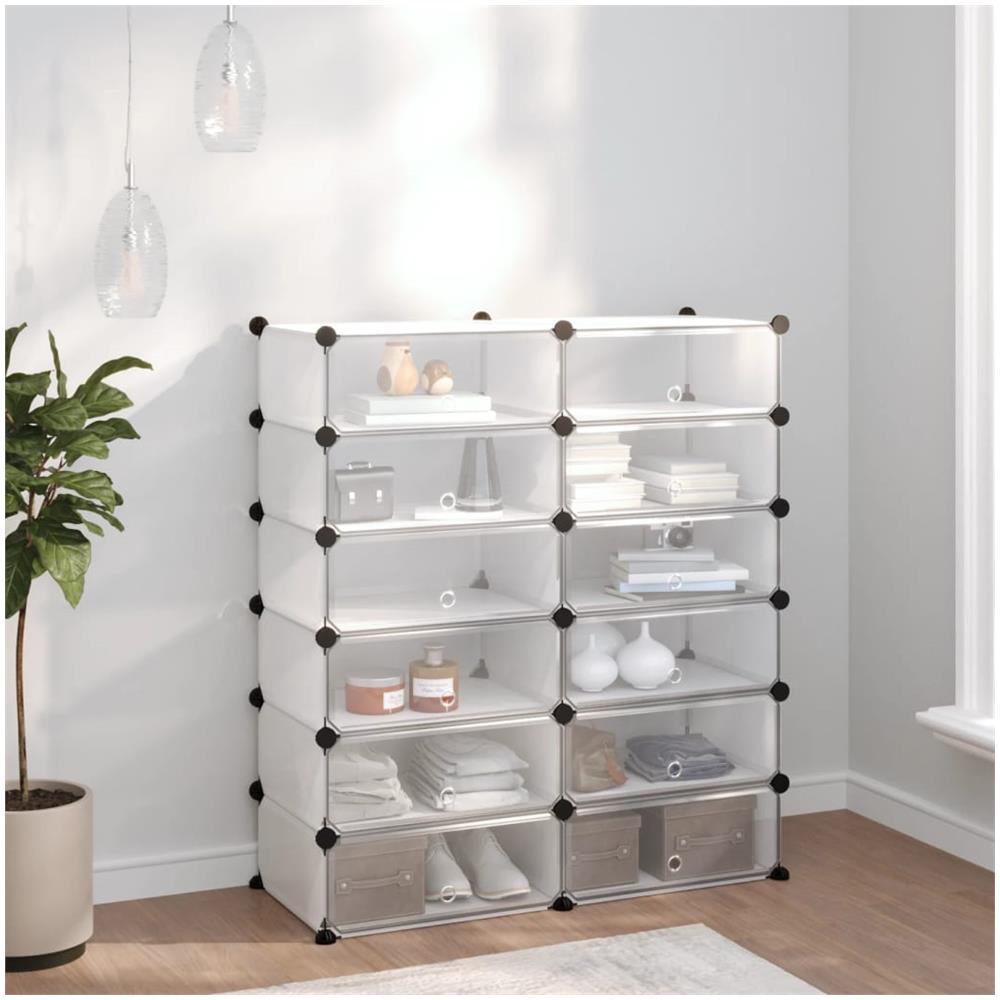 Scarpiera Trasparente 94,5x36,5x106 Cm In Pp - Foto 1