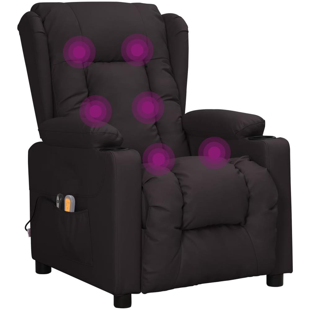 Poltrona Massaggiante Elettrica Nera in Similpelle - Foto 8