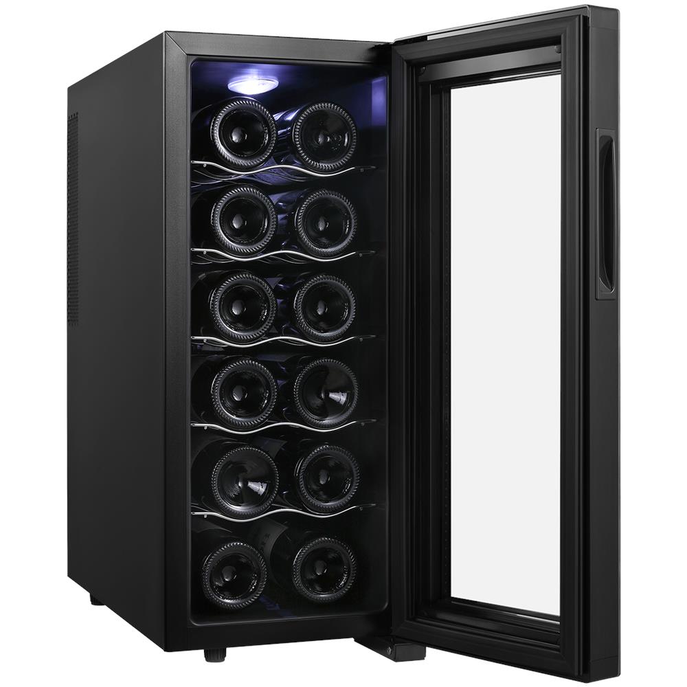 Cantinetta Vino NEV-SS-21905 con Singola Temperatura Capacità 12 Bottiglie Classe G Colore Grigio - Foto 5