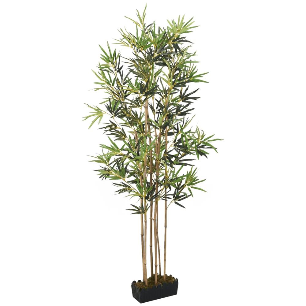 Albero Bambù Artificiale 552 Foglie 120 Cm Verde - Foto 1