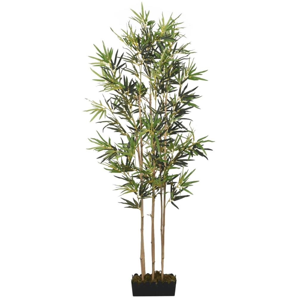Albero Bambù Artificiale 552 Foglie 120 Cm Verde - Foto 2