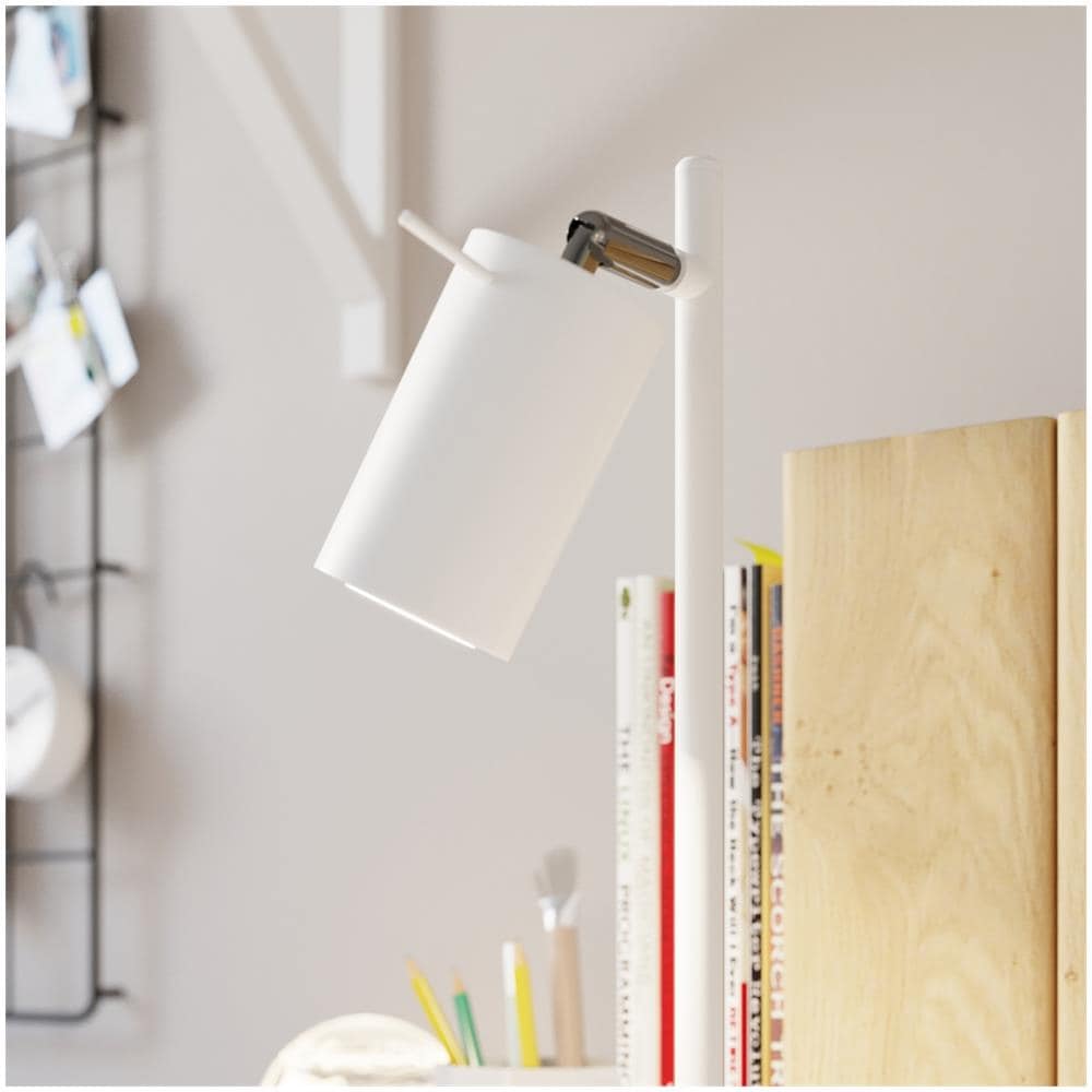 Lampada Da Tavolo Ring Bianco Sl. 1090 - Moderno Lampade Da Scrivania Bianco 43x14.5x19.5 Cm - Foto 1