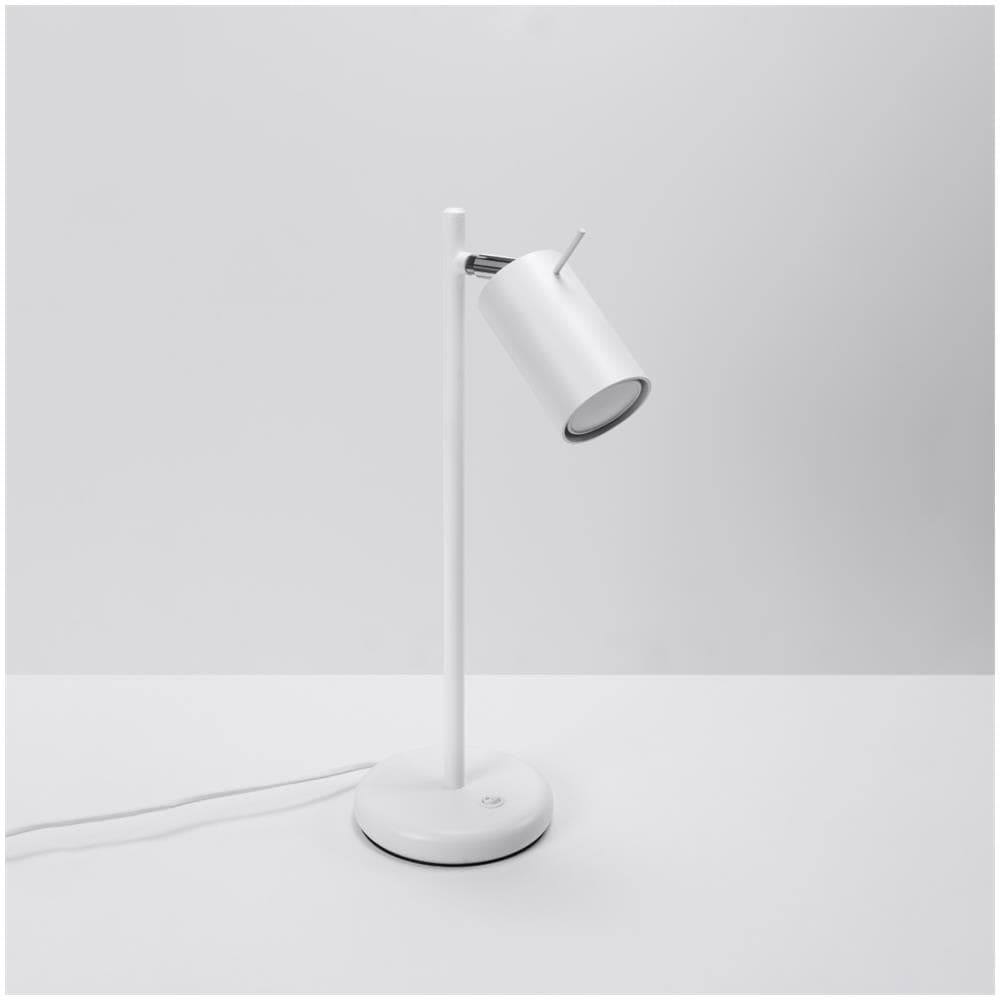 Lampada Da Tavolo Ring Bianco Sl. 1090 - Moderno Lampade Da Scrivania Bianco 43x14.5x19.5 Cm - Foto 2