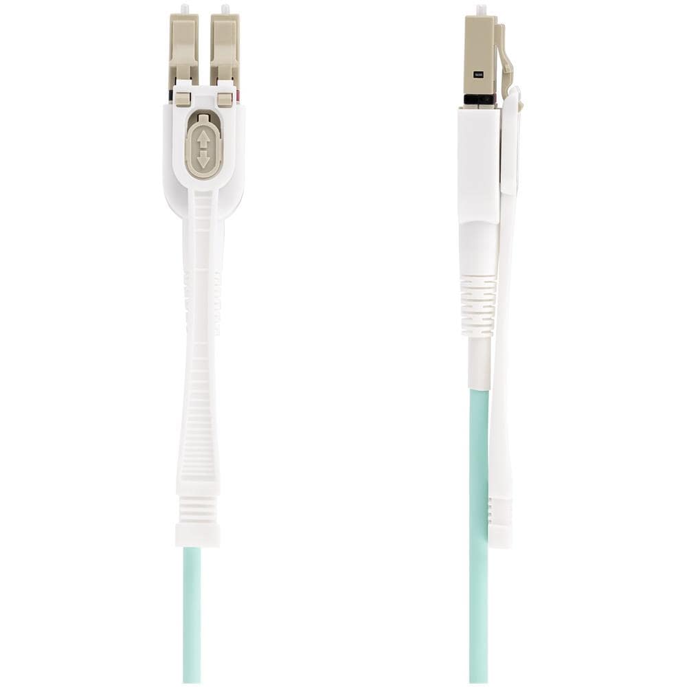 Cavo in fibra ottica multimodale OM4 LC a LC (UPC) con linguette push-pull, 5m, 50/125µm, Reti 100G, Insensibile alla piegatura, Bassa perdita di inserzione, Cavo patch /bretella in fibra ottica LSZH - Foto 2