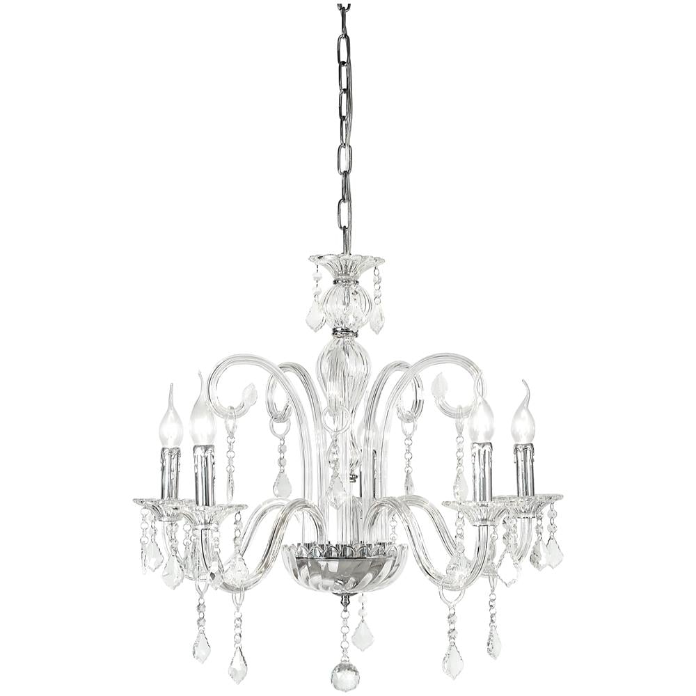 I-246/00200 - Lampadario a sospensione con decorazioni sinuose e cristalli 40 watt E14 - Foto 2