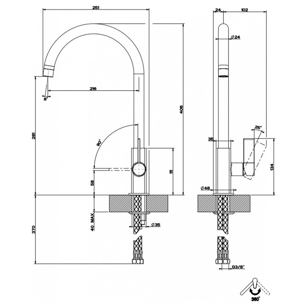 Miscelatore Delta Cromato - Foto 3