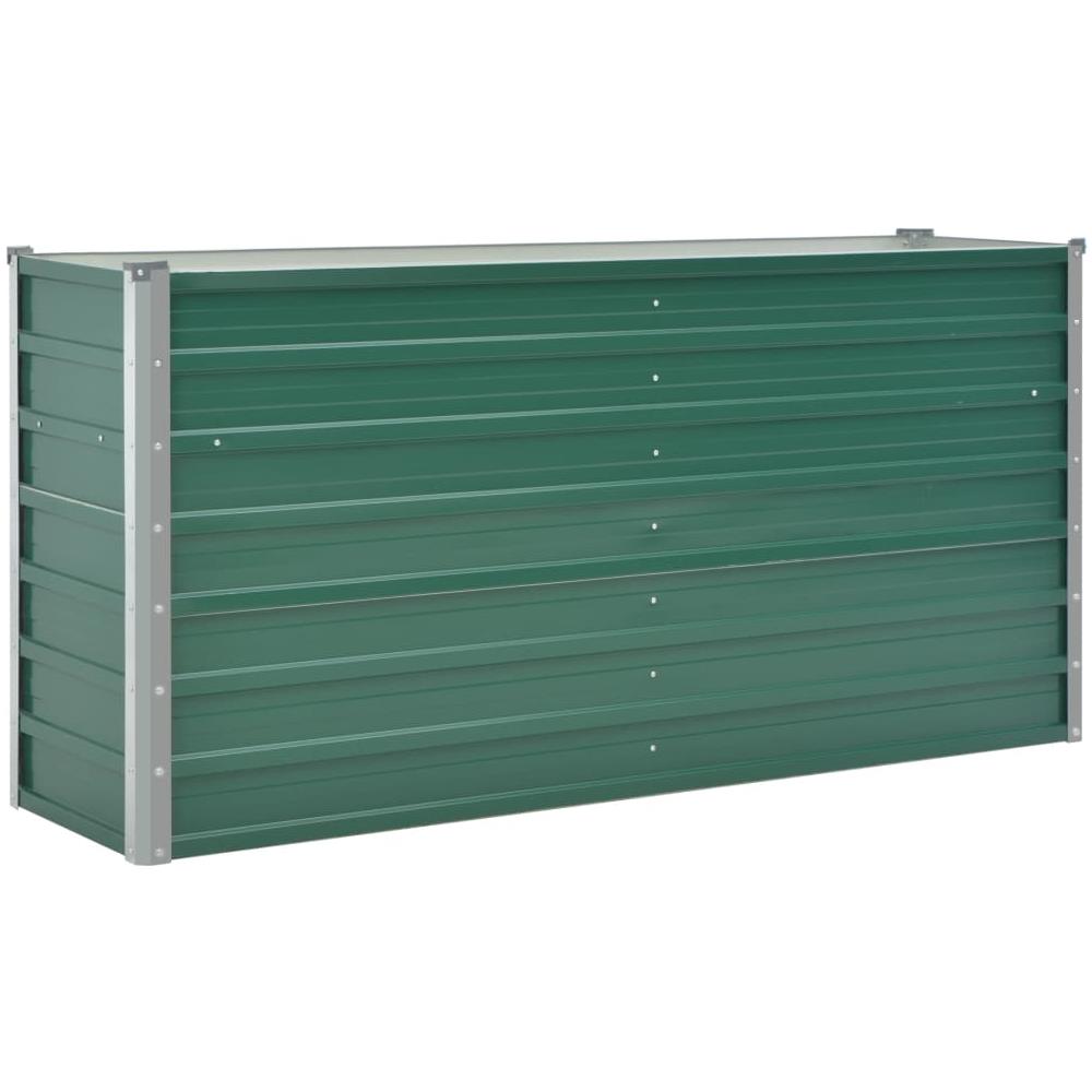 Fioriera Per Giardino In Acciaio Zincato 160x40x77 Cm Verde - Foto 2