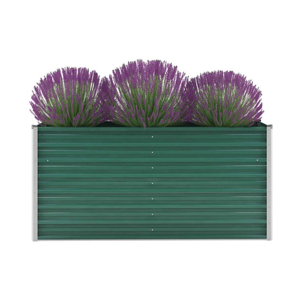Fioriera Per Giardino In Acciaio Zincato 160x40x77 Cm Verde - Foto 1