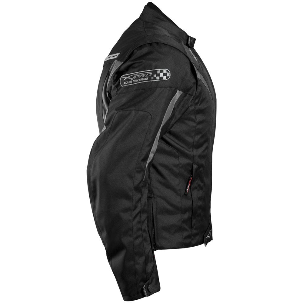 Giacca Tessuto Moto Protezioni Ce Manica Staccabile Gilet Termico Nero 4xl - Foto 5