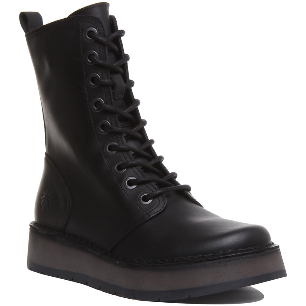 Rami043 Piattaperma Sole Lace Up Stivaletti Per Le Donne In Nero - Foto 1