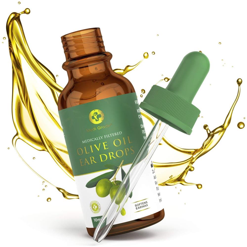 Olive Dellorecchio Dellolio Di Rimozione Della Cera Drops - 100 Di Rimozione Pura Cerume Olio Di Oliva 10 Ml Bottle - Ammorbidisce E Rimuove Ceroso Accumulo Nellorecchio - Ear Avanzata Di Rimozione Della Cera Drops - Veloce Ear Relief - Foto 2