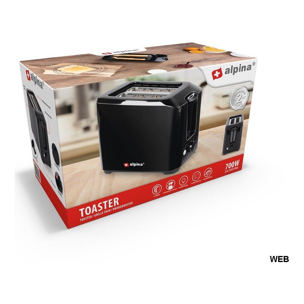 Tostapane 7 Impostazioni Vassoio Raccogli Briciole 700w Nero - Foto 8