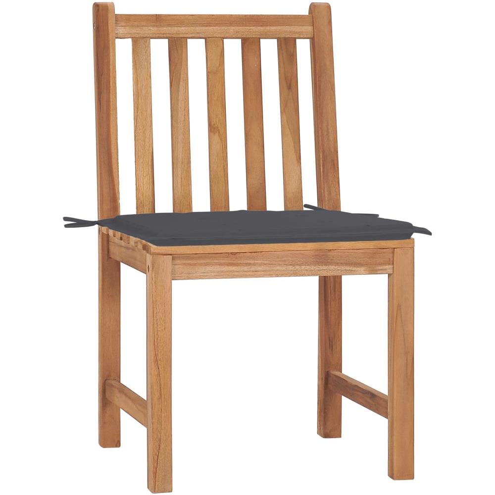 Sedie Da Giardino 2 Pz Con Cuscini In Legno Massello Di Teak - Foto 2