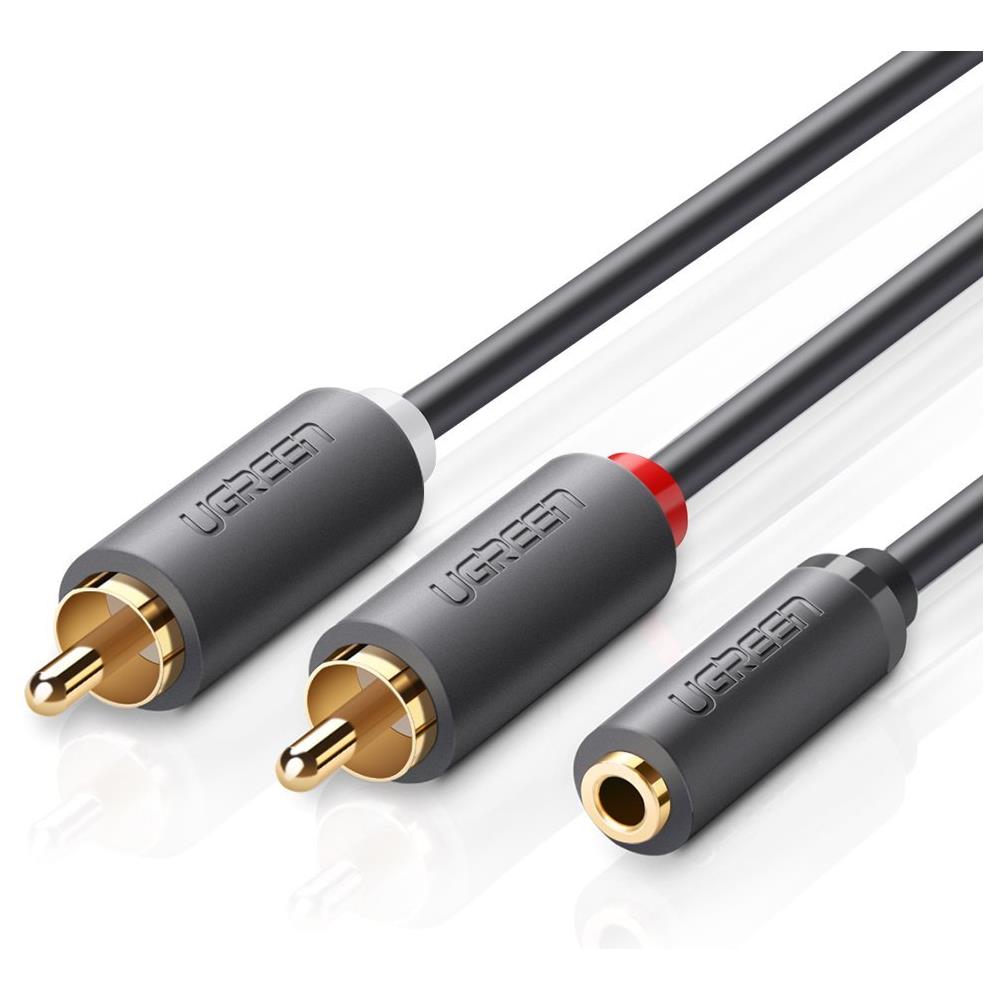 10588 1m 2 x RCA 3.5mm Nero cavo audio - Foto 1