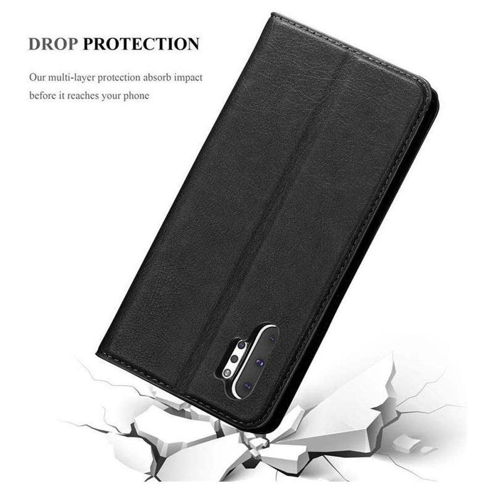 Custodia Compatibile Con Samsung Galaxy Note 10 Plus In Nero Di Notte - Coperchio Protettiva Con Chiusura Magnetica, Funzione Stand E Tasca Per Le Carte - Foto 8