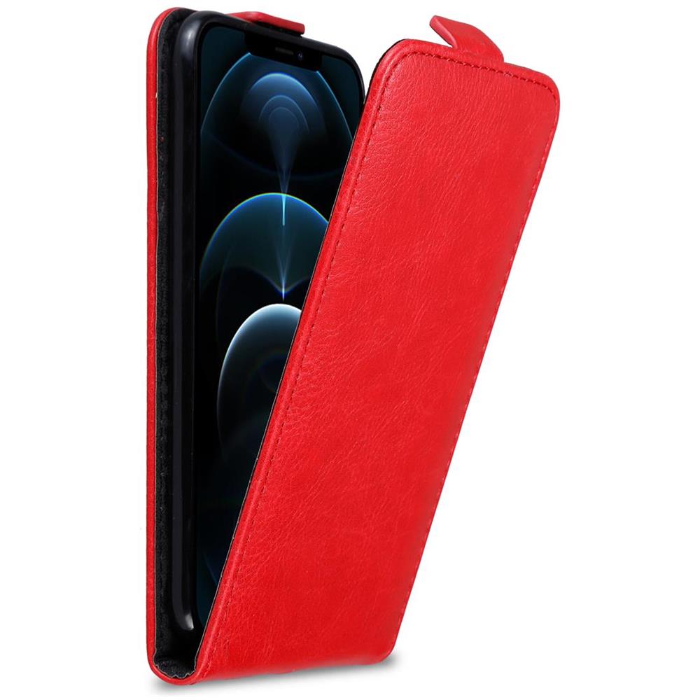 Custodia Compatibile Con Apple Iphone 12 Pro Max In Rosso Mela - Coperchio Protettivo In Design Flip Con Chiusura Magnetica - Foto 1