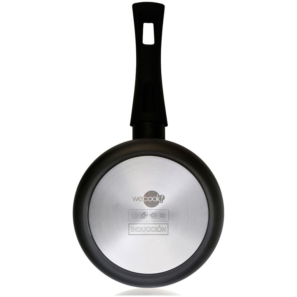 Wecook Ecogreen Pentolino Con Manico 16cm Induzione Antiaderente Ecologico Senza Pfoa, Alluminio  Nero - Foto 2