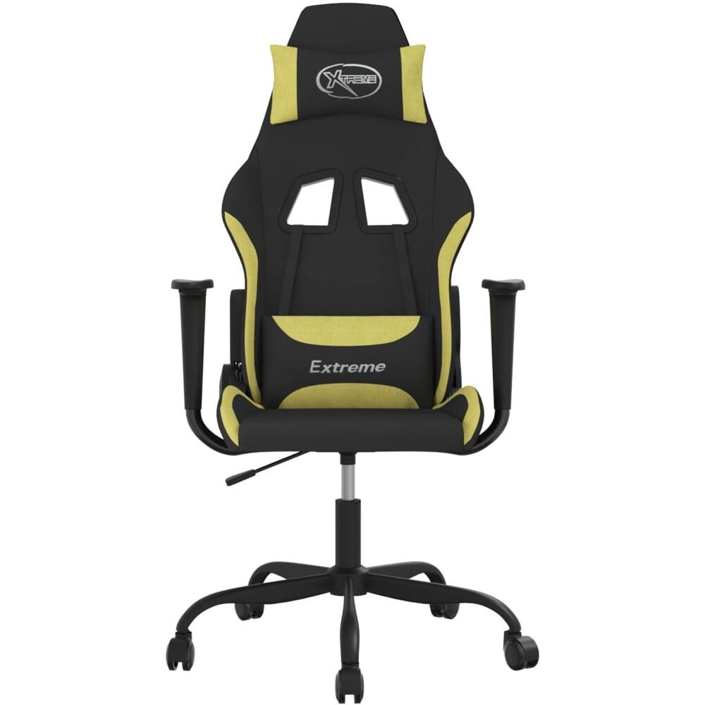 Sedia Da Gaming Nero E Verde Chiaro In Tessuto - Foto 2